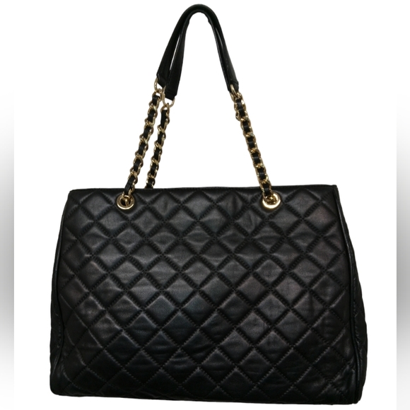 Michael Kors Handbags - EUC Michael Kors Black Quilted Leather Susannah Tote Bag